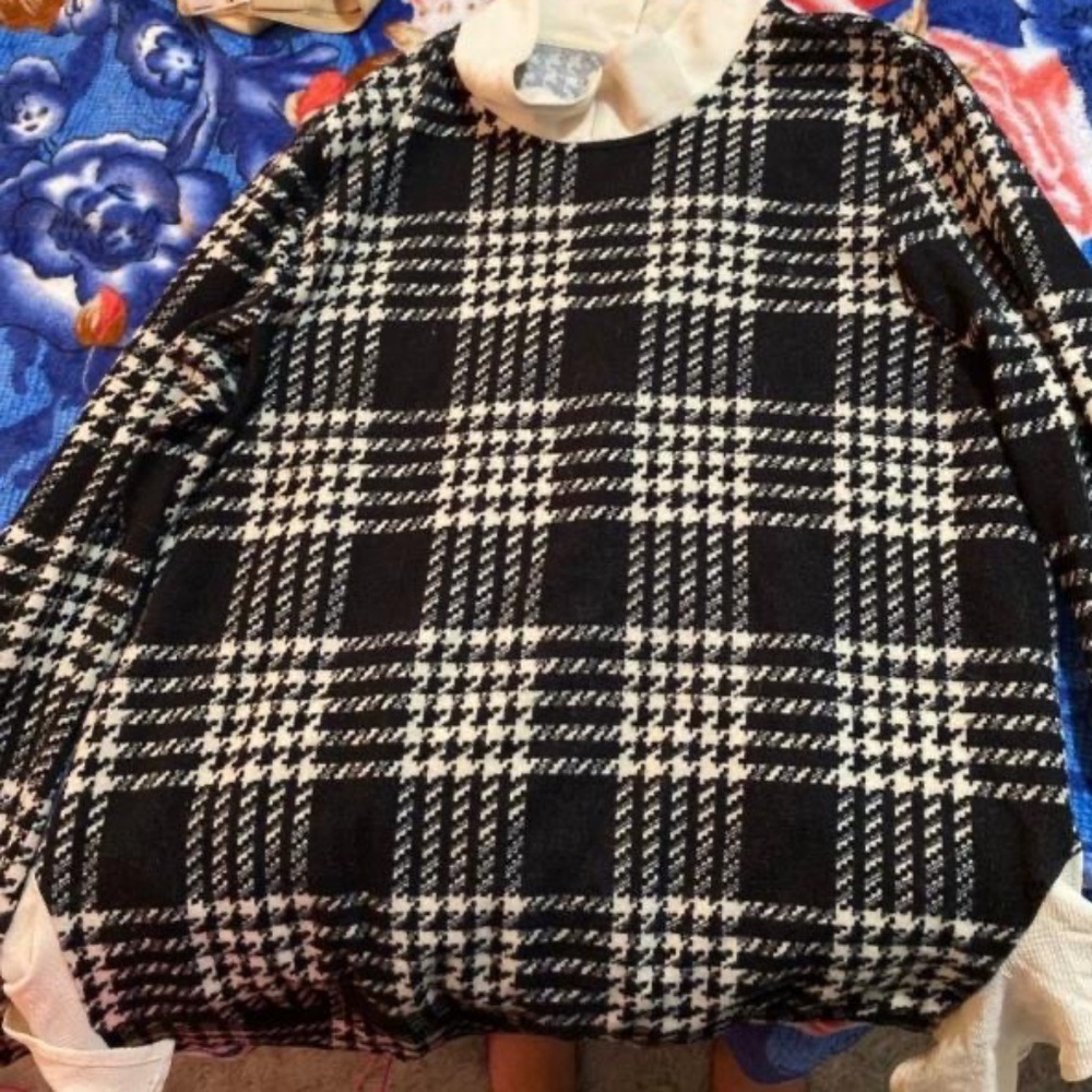 Black and White Plaid Shirt